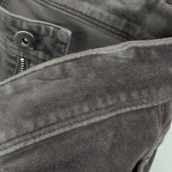 J Jill Charcoal Gray Velvet Velour Pants Jeans Stretch Taper Womens 8 Petite - Picture 11 of 12